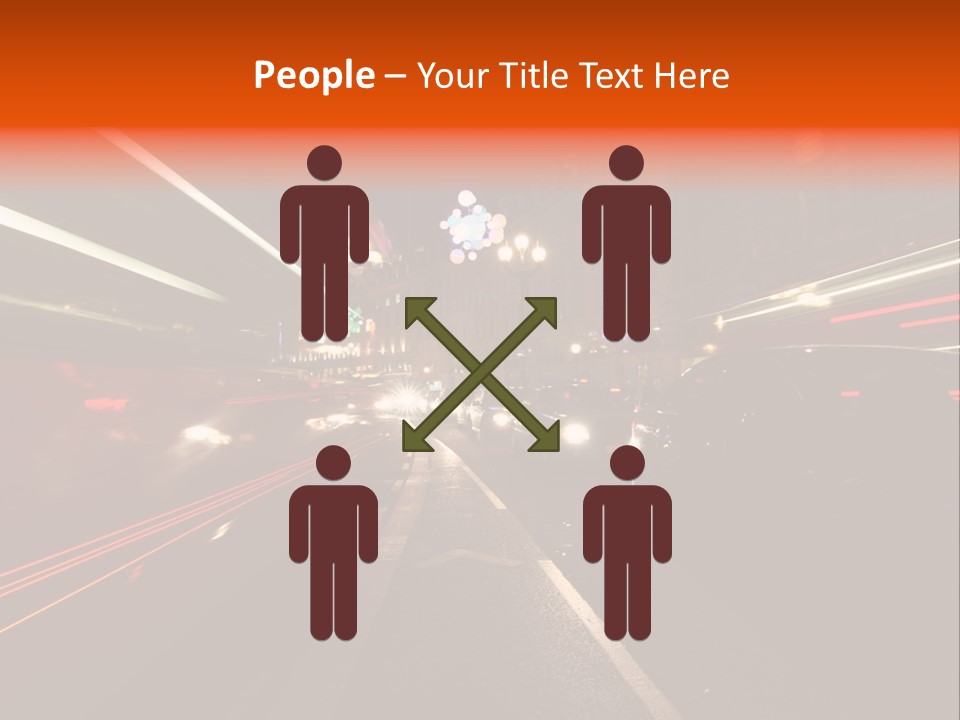 Lights Dusk Road PowerPoint Template