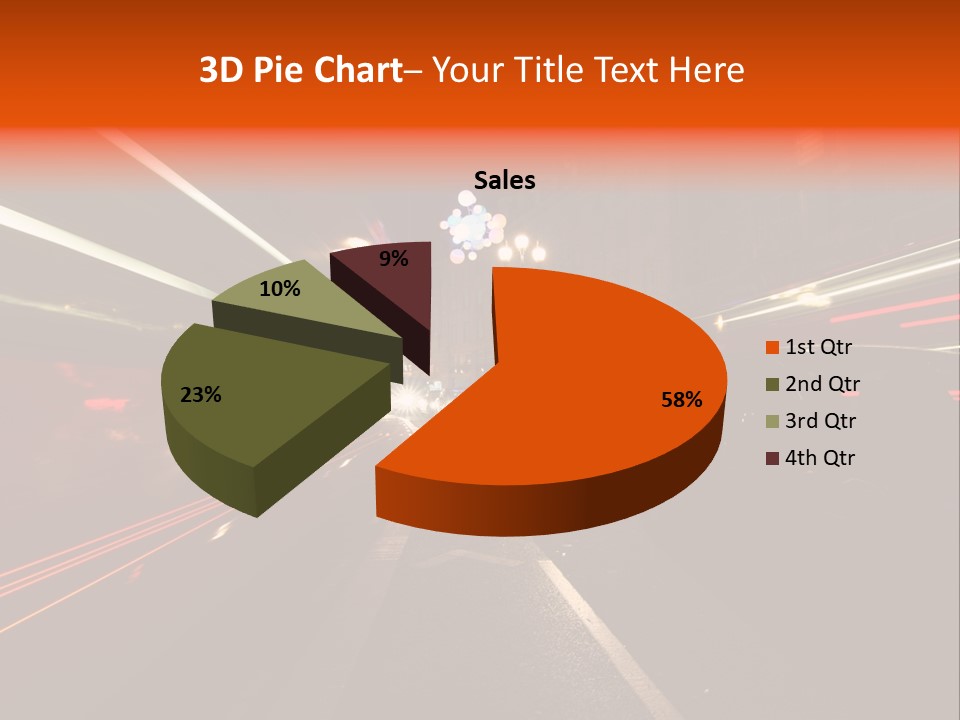 Lights Dusk Road PowerPoint Template
