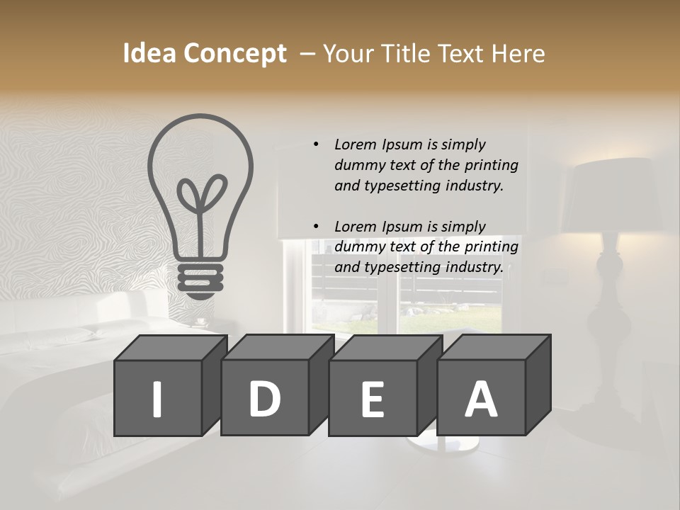 Flooring Bedroom Nobody PowerPoint Template