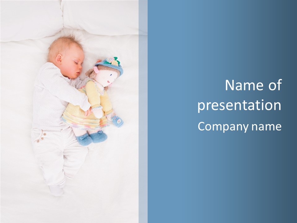 Childhood Female Lying PowerPoint Template