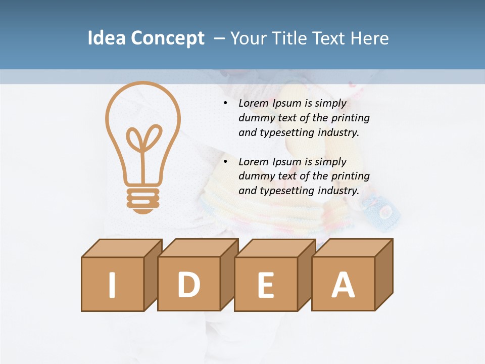 Childhood Female Lying PowerPoint Template