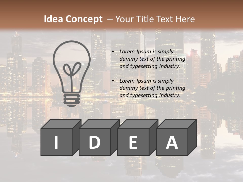 Landscape Black View PowerPoint Template