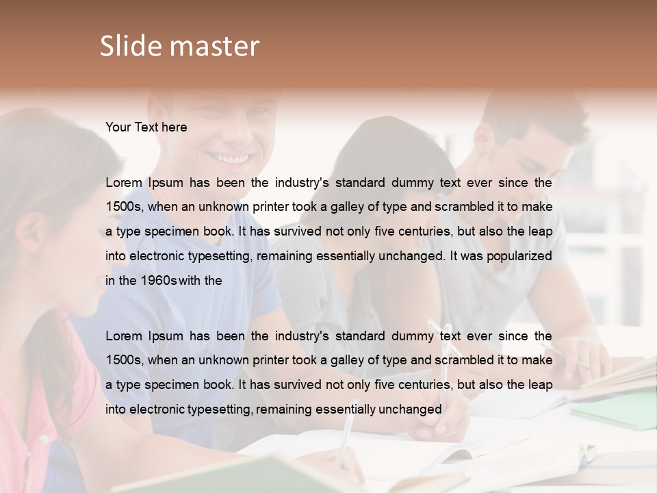 Beautiful Side View Male PowerPoint Template