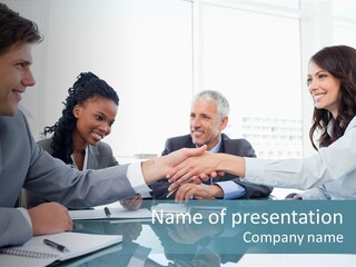 Employee Mature Adult Woman PowerPoint Template