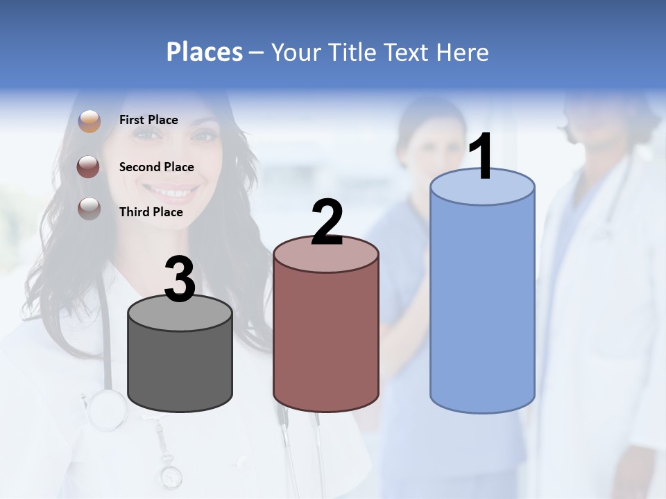 A Group Of Doctors Standing In A Hospital PowerPoint Template