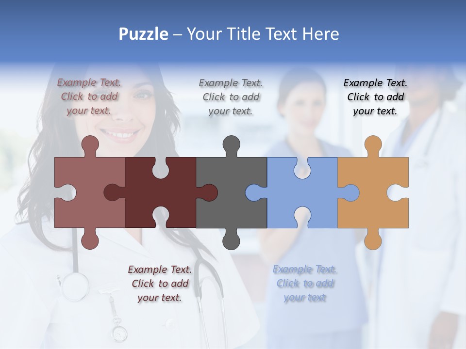 A Group Of Doctors Standing In A Hospital PowerPoint Template