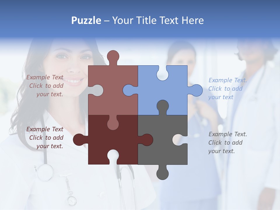 A Group Of Doctors Standing In A Hospital PowerPoint Template