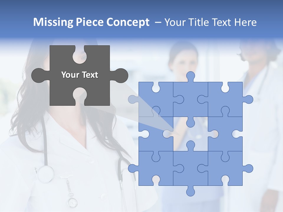 A Group Of Doctors Standing In A Hospital PowerPoint Template