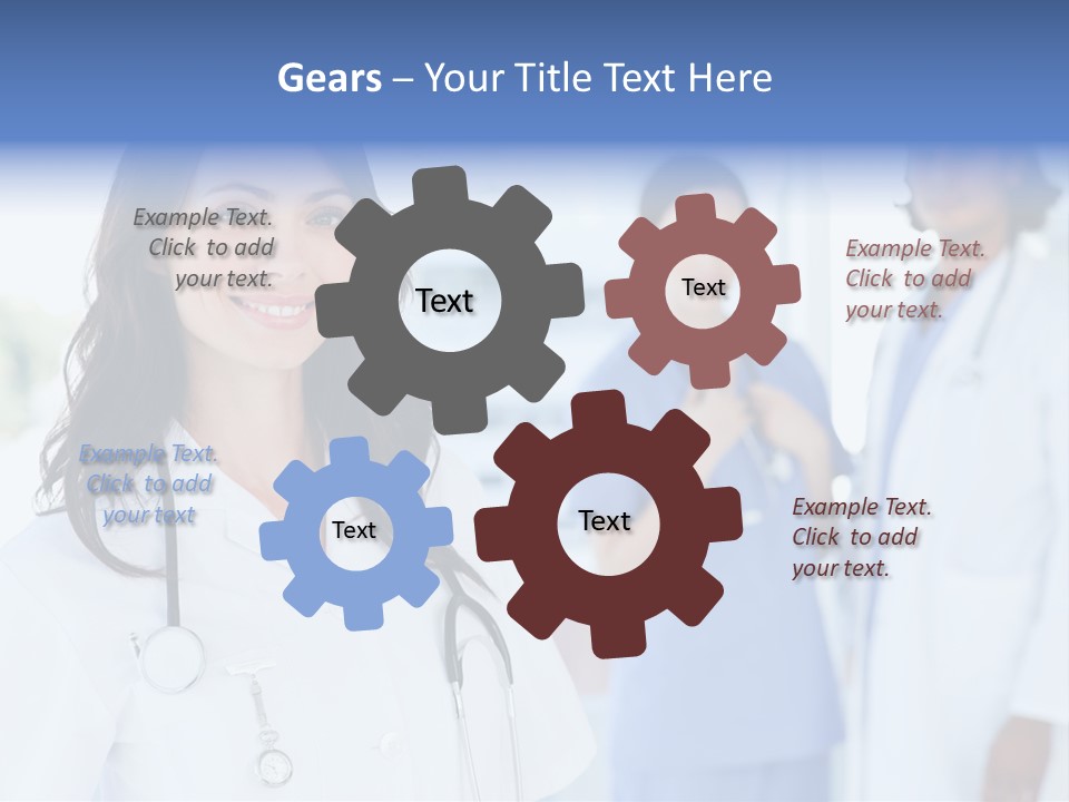A Group Of Doctors Standing In A Hospital PowerPoint Template