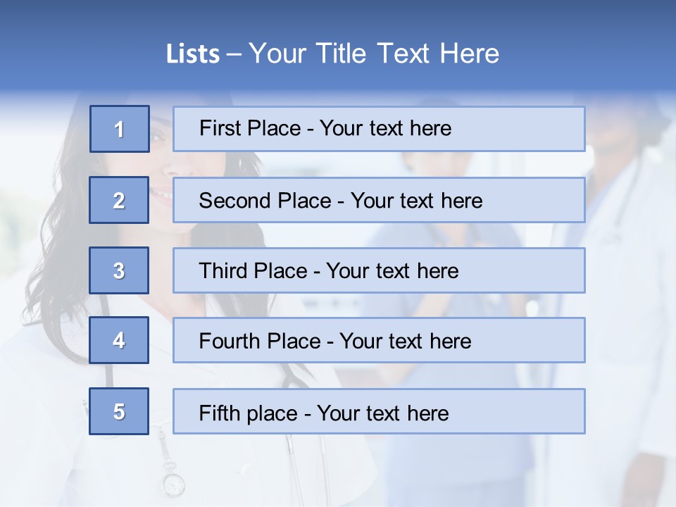 A Group Of Doctors Standing In A Hospital PowerPoint Template