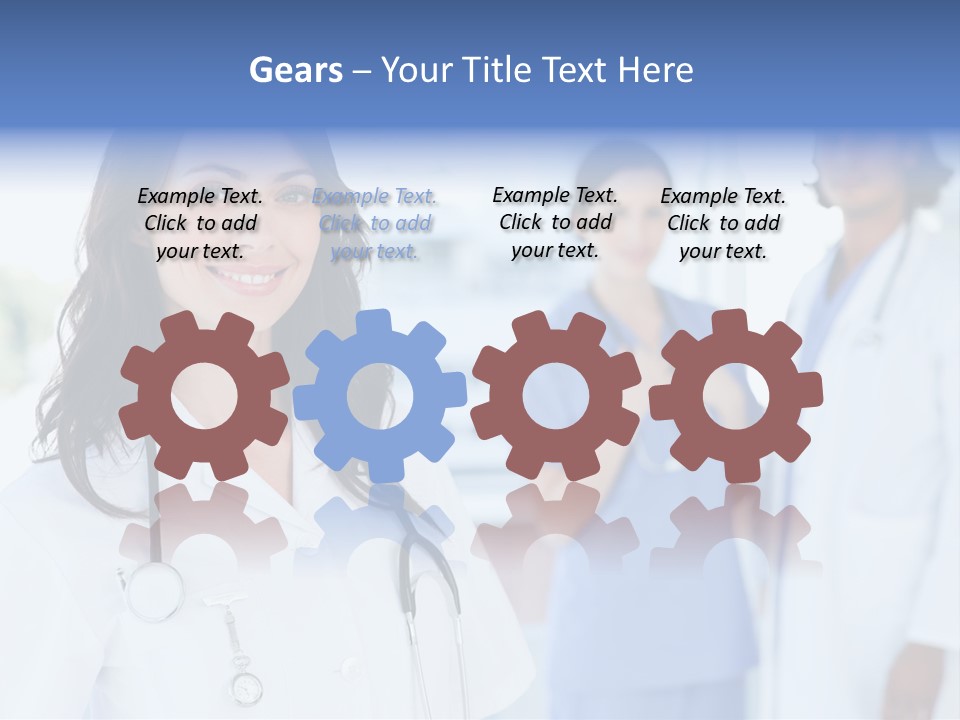 A Group Of Doctors Standing In A Hospital PowerPoint Template