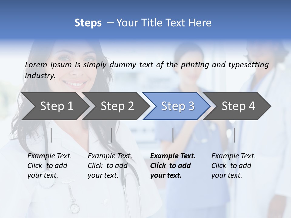 A Group Of Doctors Standing In A Hospital PowerPoint Template