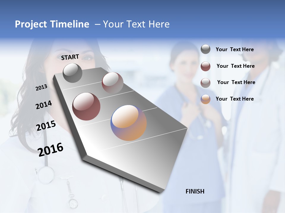 A Group Of Doctors Standing In A Hospital PowerPoint Template