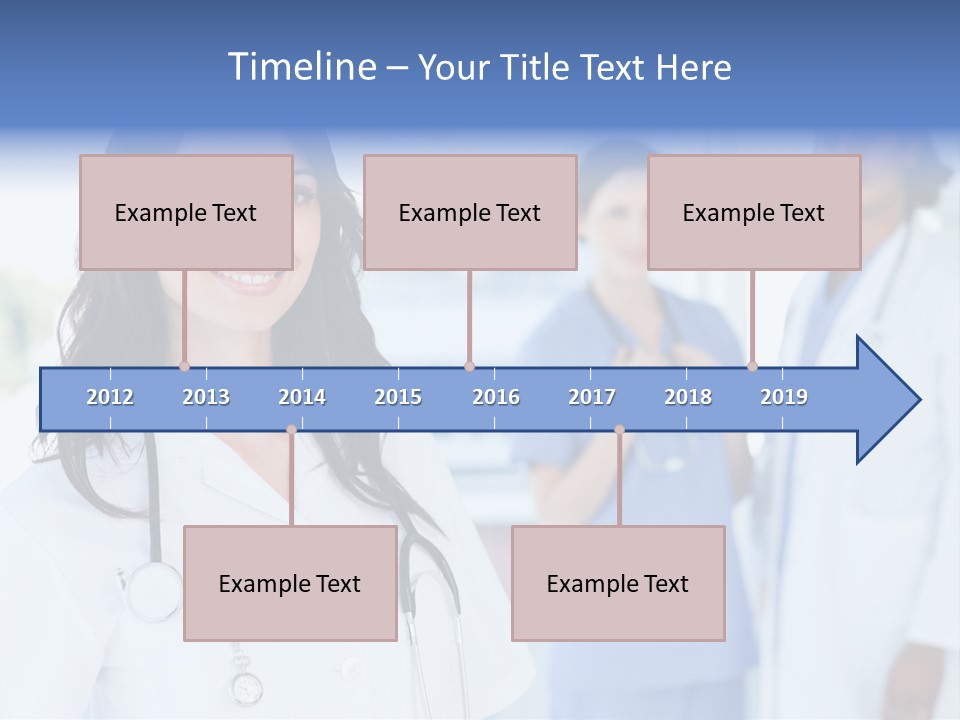 A Group Of Doctors Standing In A Hospital PowerPoint Template
