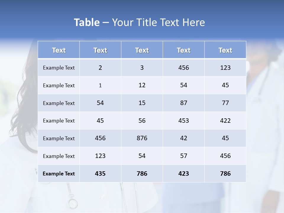 A Group Of Doctors Standing In A Hospital PowerPoint Template