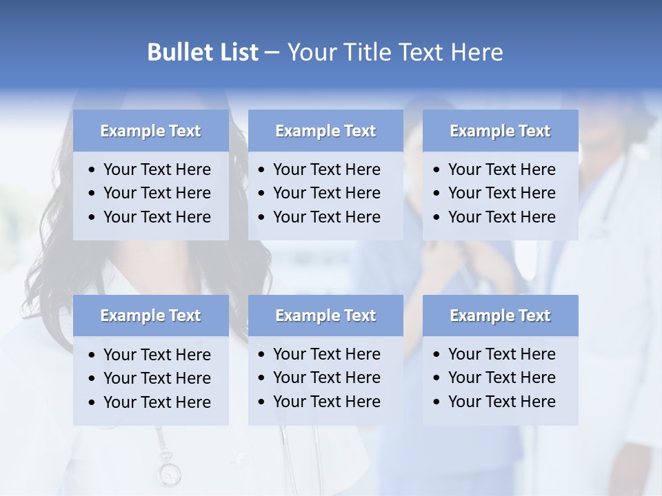 A Group Of Doctors Standing In A Hospital PowerPoint Template
