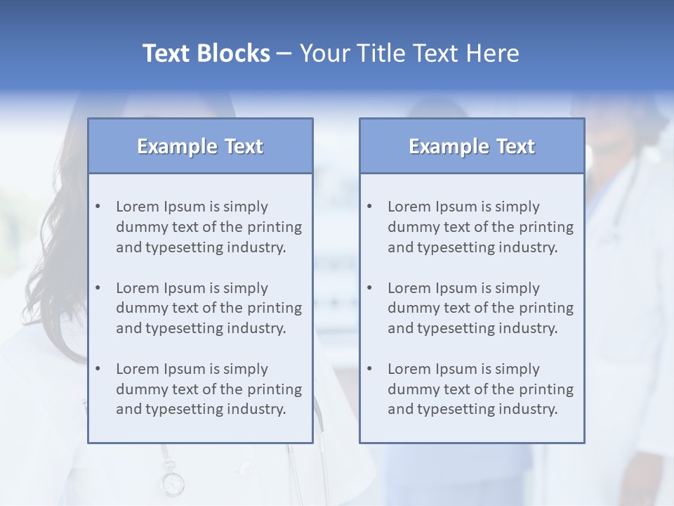A Group Of Doctors Standing In A Hospital PowerPoint Template