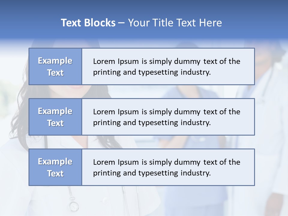 A Group Of Doctors Standing In A Hospital PowerPoint Template