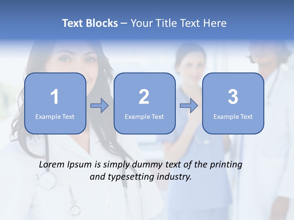 A Group Of Doctors Standing In A Hospital PowerPoint Template