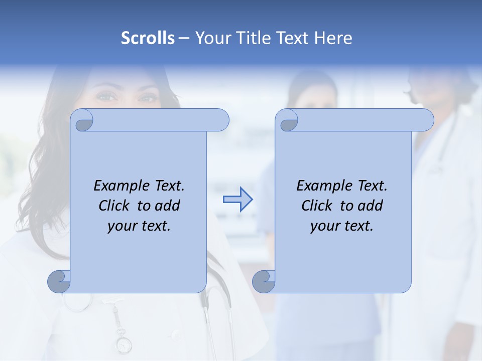 A Group Of Doctors Standing In A Hospital PowerPoint Template