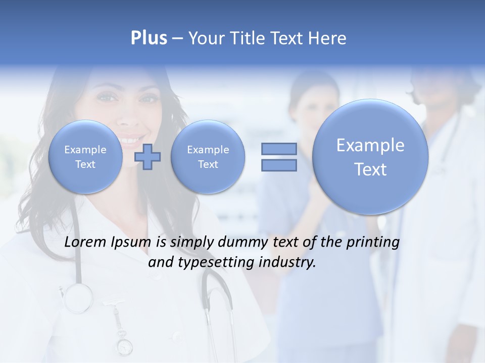 A Group Of Doctors Standing In A Hospital PowerPoint Template