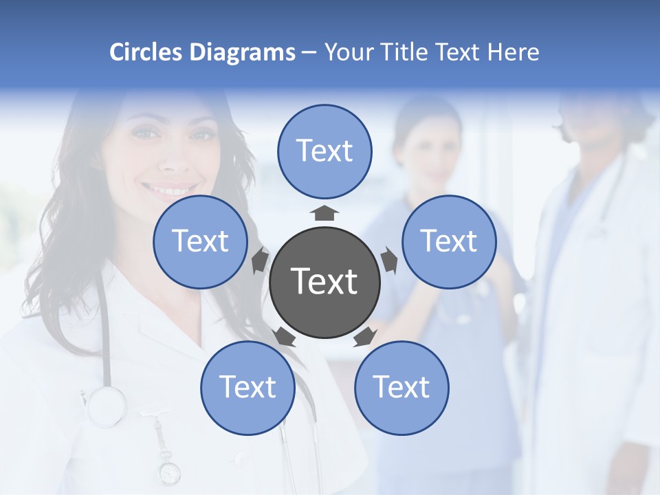 A Group Of Doctors Standing In A Hospital PowerPoint Template