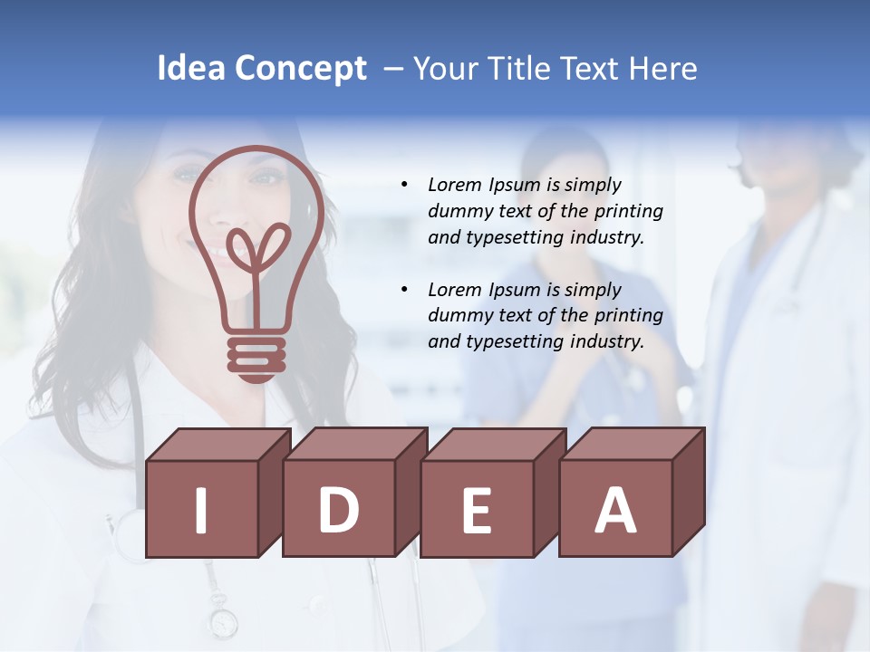 A Group Of Doctors Standing In A Hospital PowerPoint Template