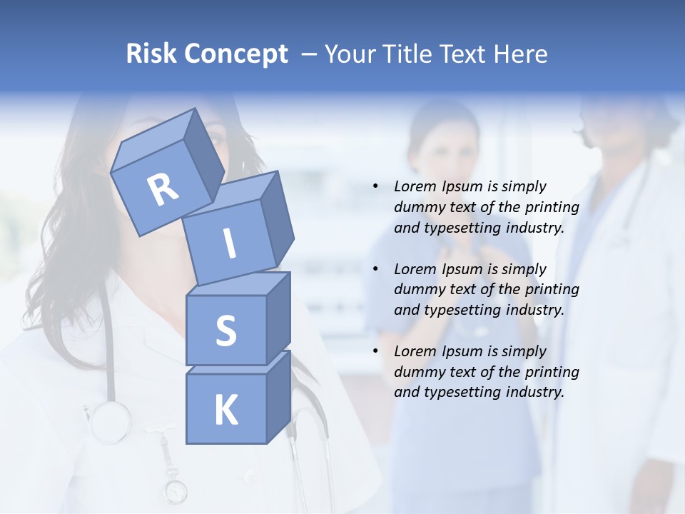 A Group Of Doctors Standing In A Hospital PowerPoint Template