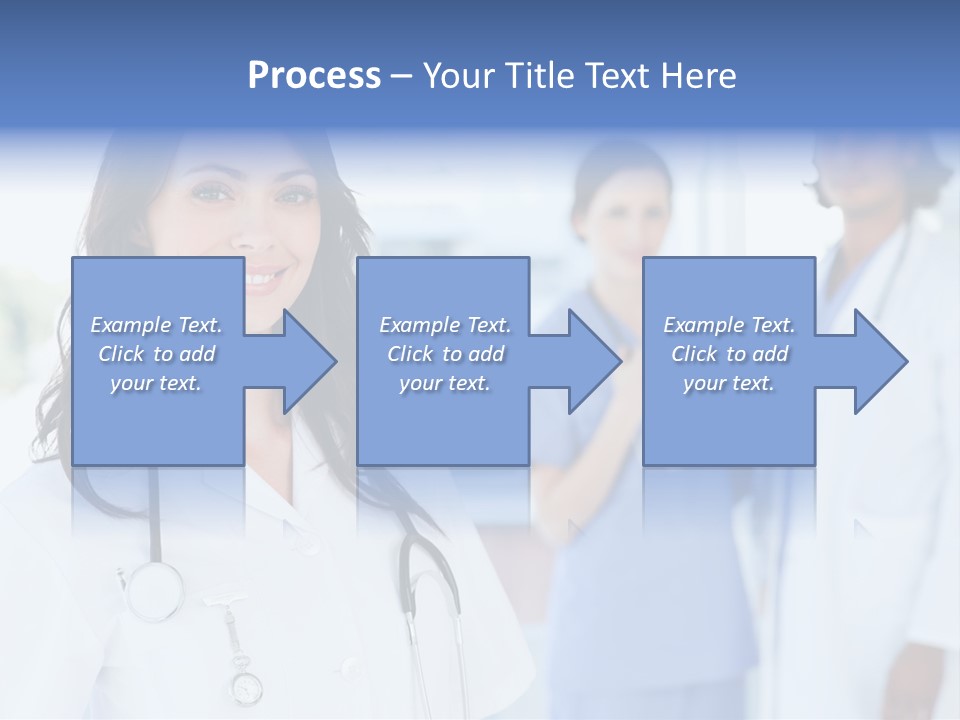 A Group Of Doctors Standing In A Hospital PowerPoint Template