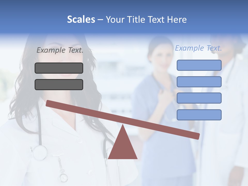 A Group Of Doctors Standing In A Hospital PowerPoint Template