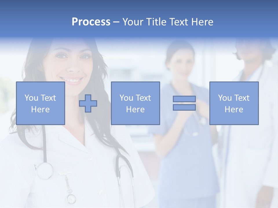 A Group Of Doctors Standing In A Hospital PowerPoint Template