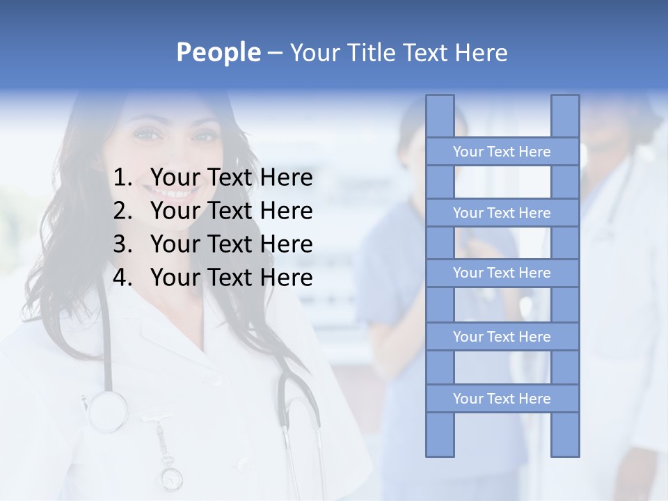 A Group Of Doctors Standing In A Hospital PowerPoint Template