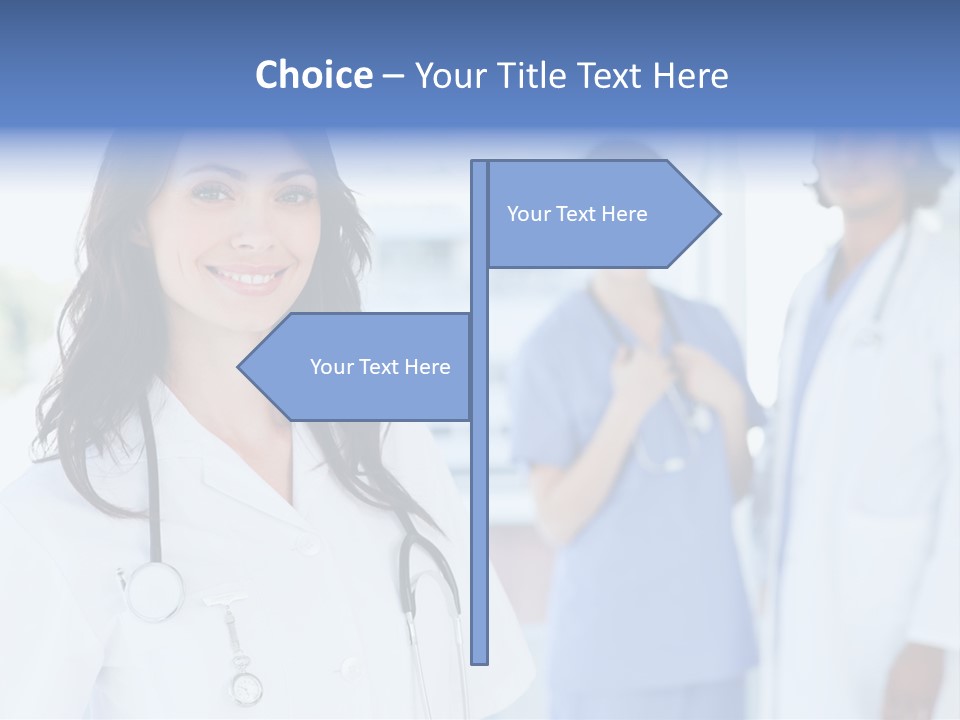 A Group Of Doctors Standing In A Hospital PowerPoint Template