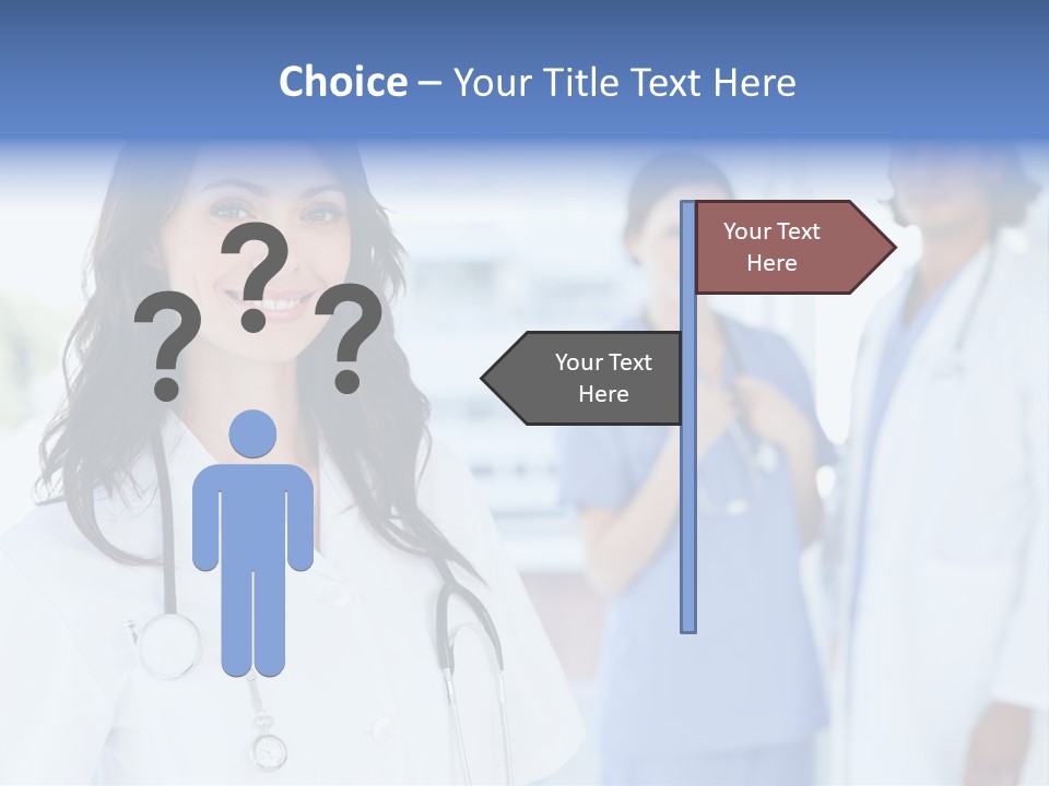 A Group Of Doctors Standing In A Hospital PowerPoint Template