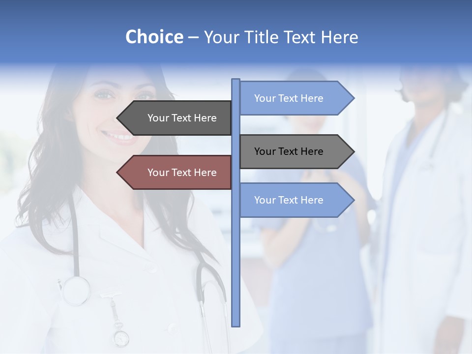 A Group Of Doctors Standing In A Hospital PowerPoint Template