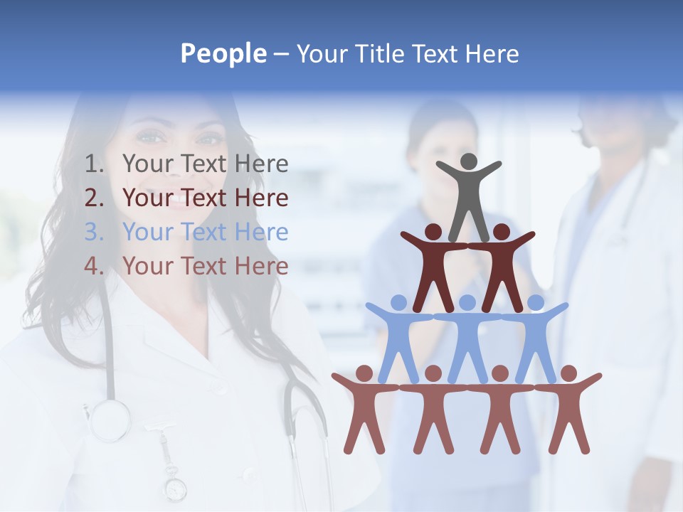 A Group Of Doctors Standing In A Hospital PowerPoint Template