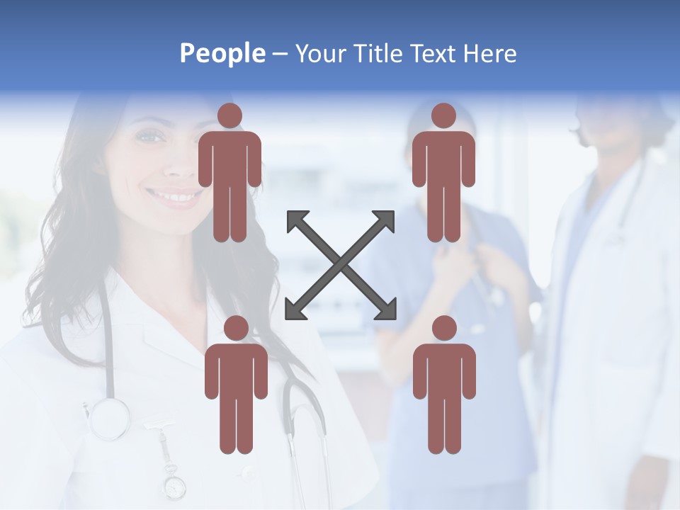 A Group Of Doctors Standing In A Hospital PowerPoint Template