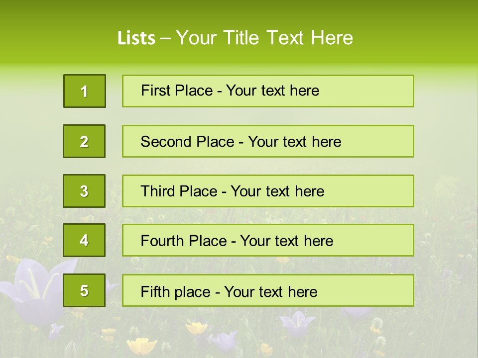 Blur Flora Light PowerPoint Template