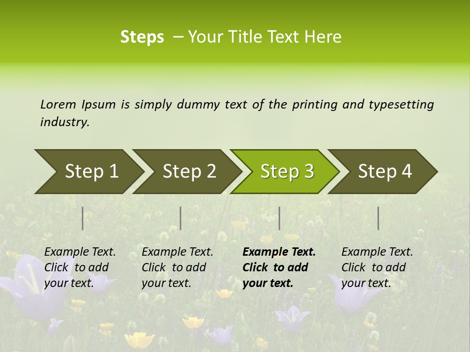 Blur Flora Light PowerPoint Template