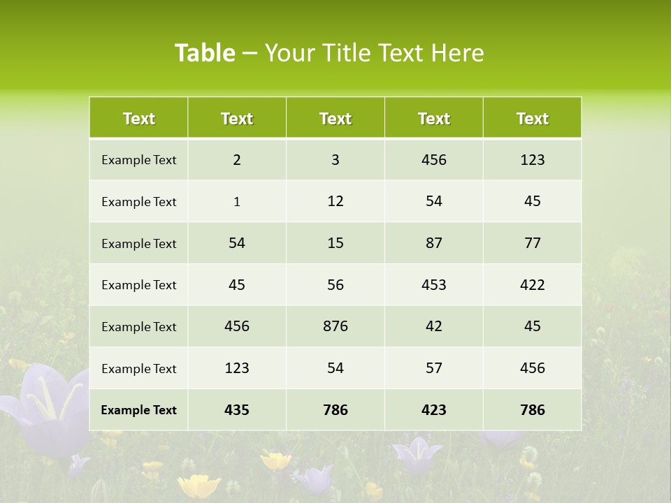 Blur Flora Light PowerPoint Template