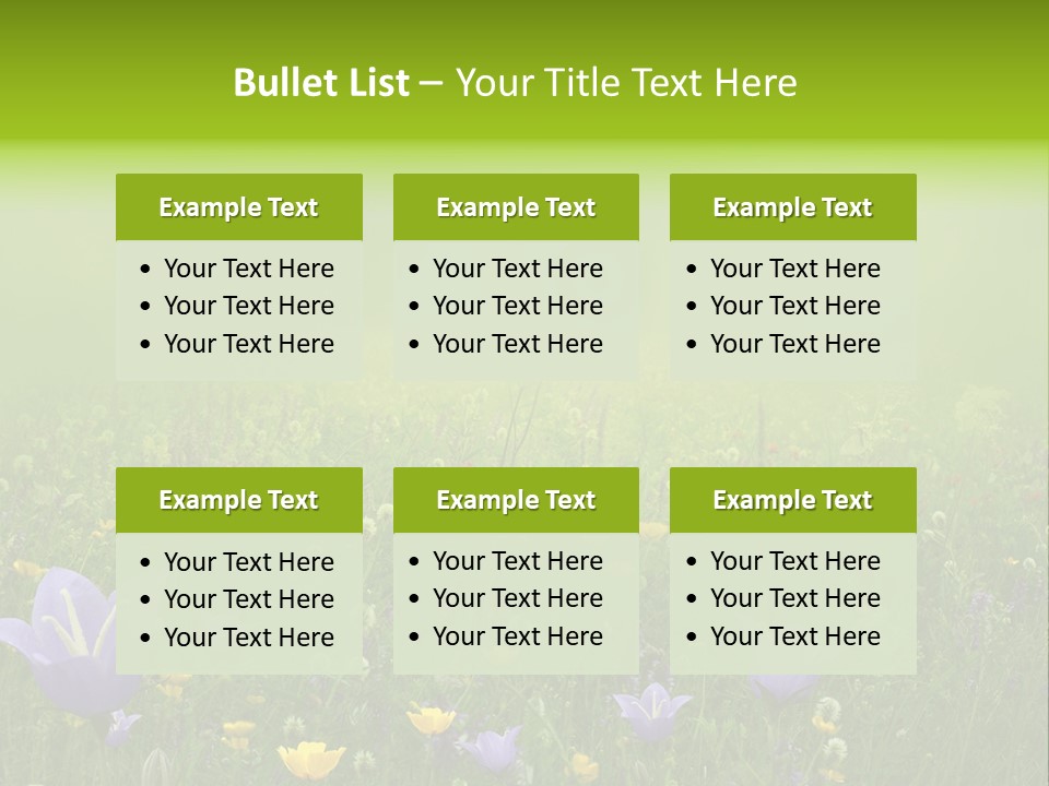 Blur Flora Light PowerPoint Template