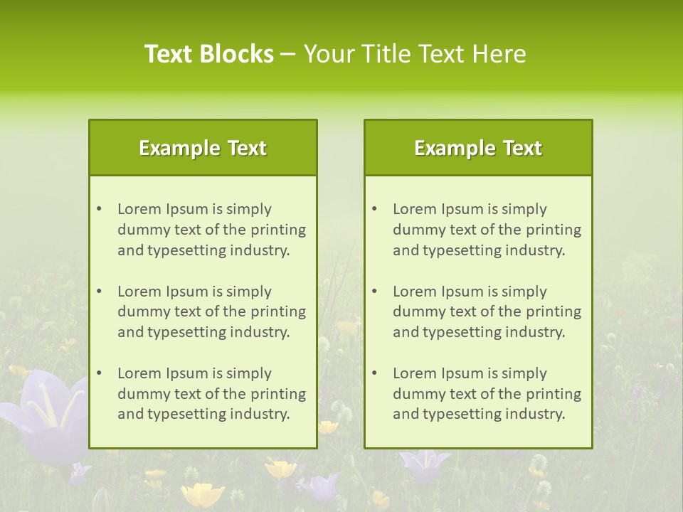 Blur Flora Light PowerPoint Template