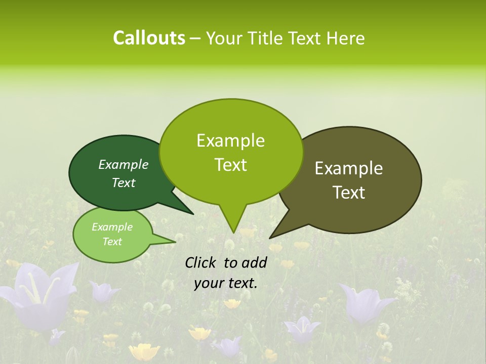 Blur Flora Light PowerPoint Template