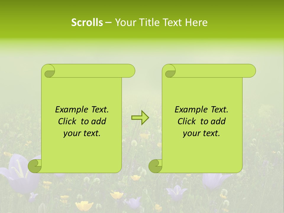 Blur Flora Light PowerPoint Template