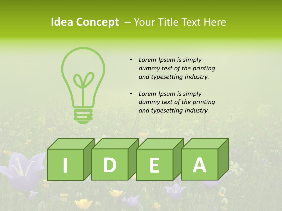 Blur Flora Light PowerPoint Template