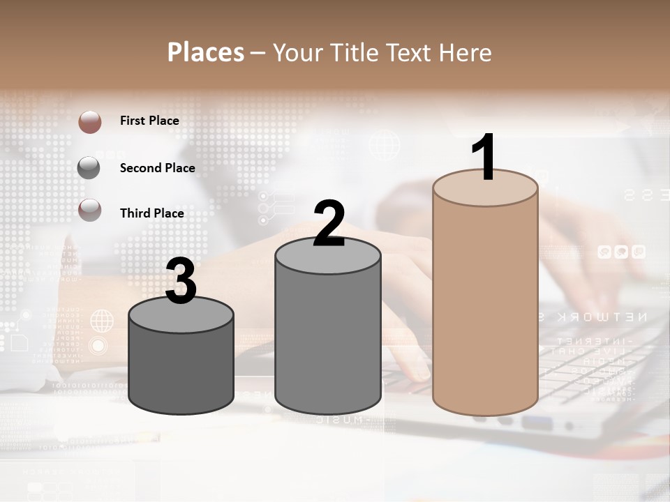 Screen Woman Young PowerPoint Template