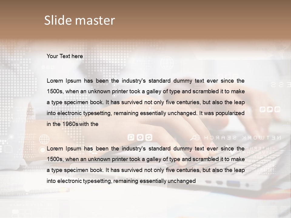 Screen Woman Young PowerPoint Template