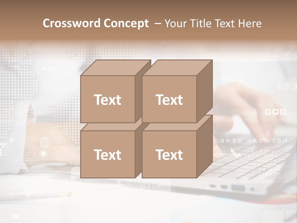 Screen Woman Young PowerPoint Template