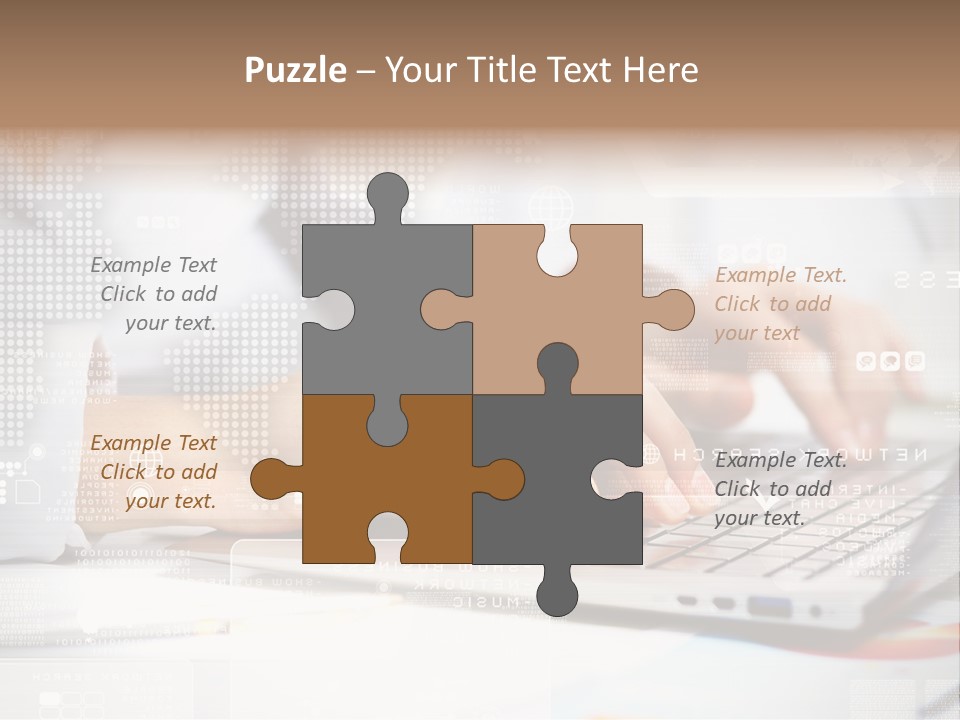 Screen Woman Young PowerPoint Template