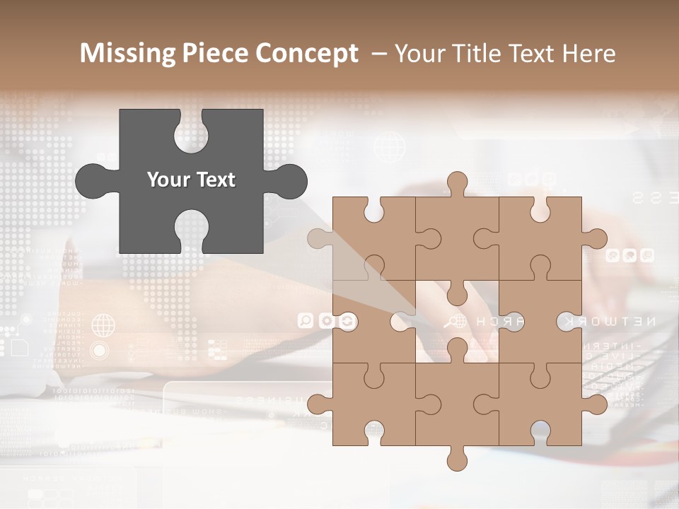 Screen Woman Young PowerPoint Template